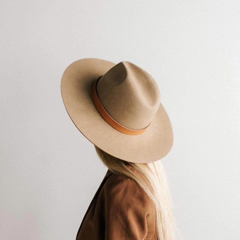 Gigi Pip Emma Ultra Stiff Felt Hat w/ removable leather band